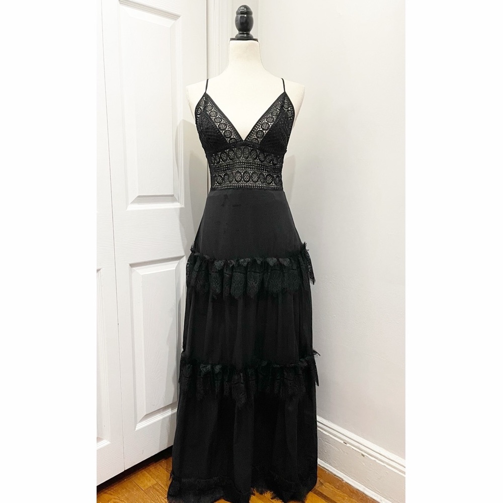 Charo Ruiz Ibiza Dama Long Dress- Black